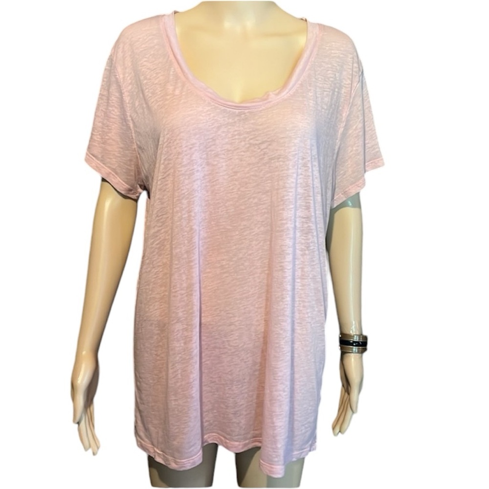 💰BOGO FREE Treasure & Bond Semi Sheer Soft Pink Oversized T-Shirt